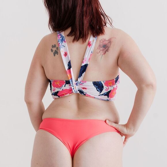 NWT Crossback Athletic Bikini Swimsuit Top / Sports Bralette in Wild … - Picture 4 of 13